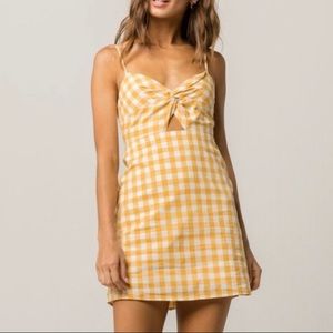 Yellow checker sundress